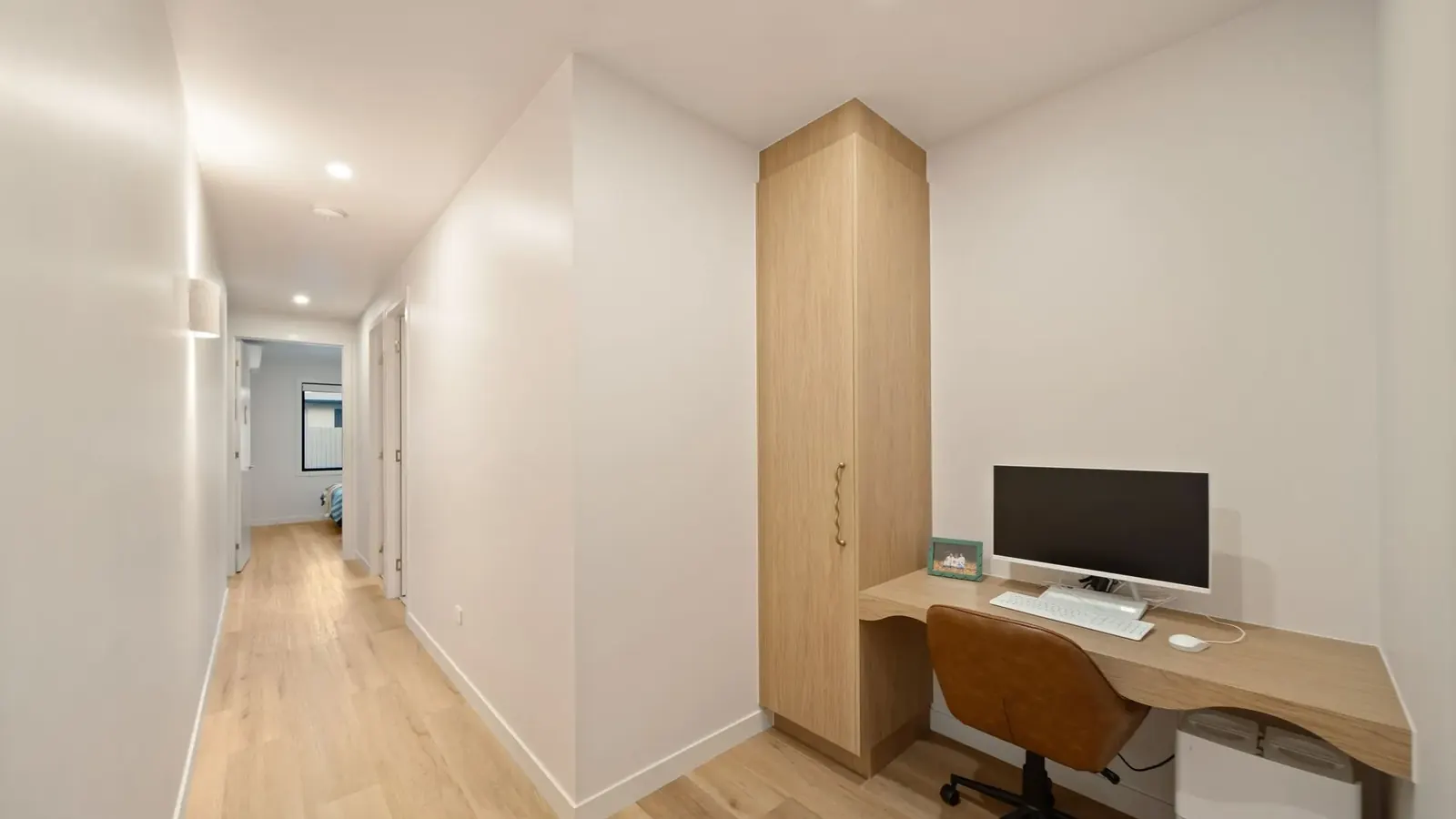 Study, hallway, walk-in robe and laundry at Sunnymount House