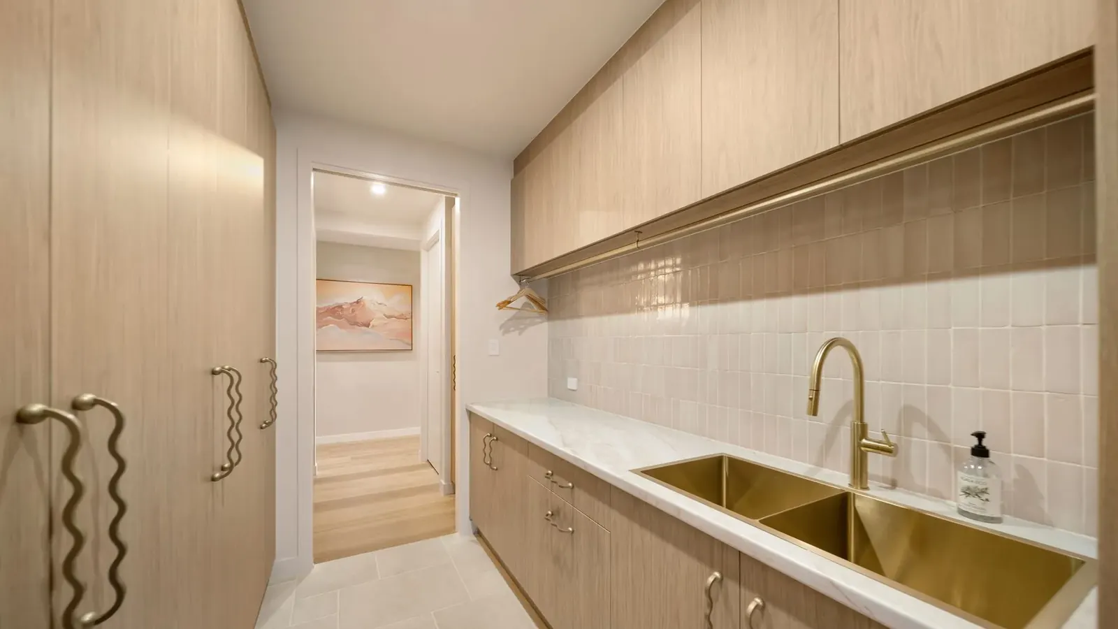 Study, hallway, walk-in robe and laundry at Sunnymount House